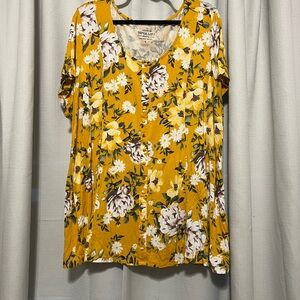 Torrid Super Soft Women’s Yellow Floral Top